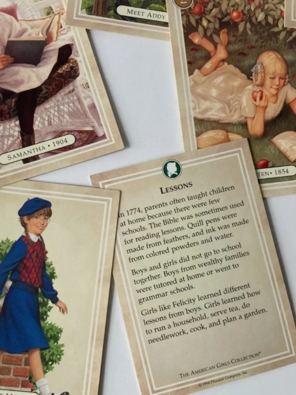 Vintage American Girl Short Story Trading Cards, 10 cards
